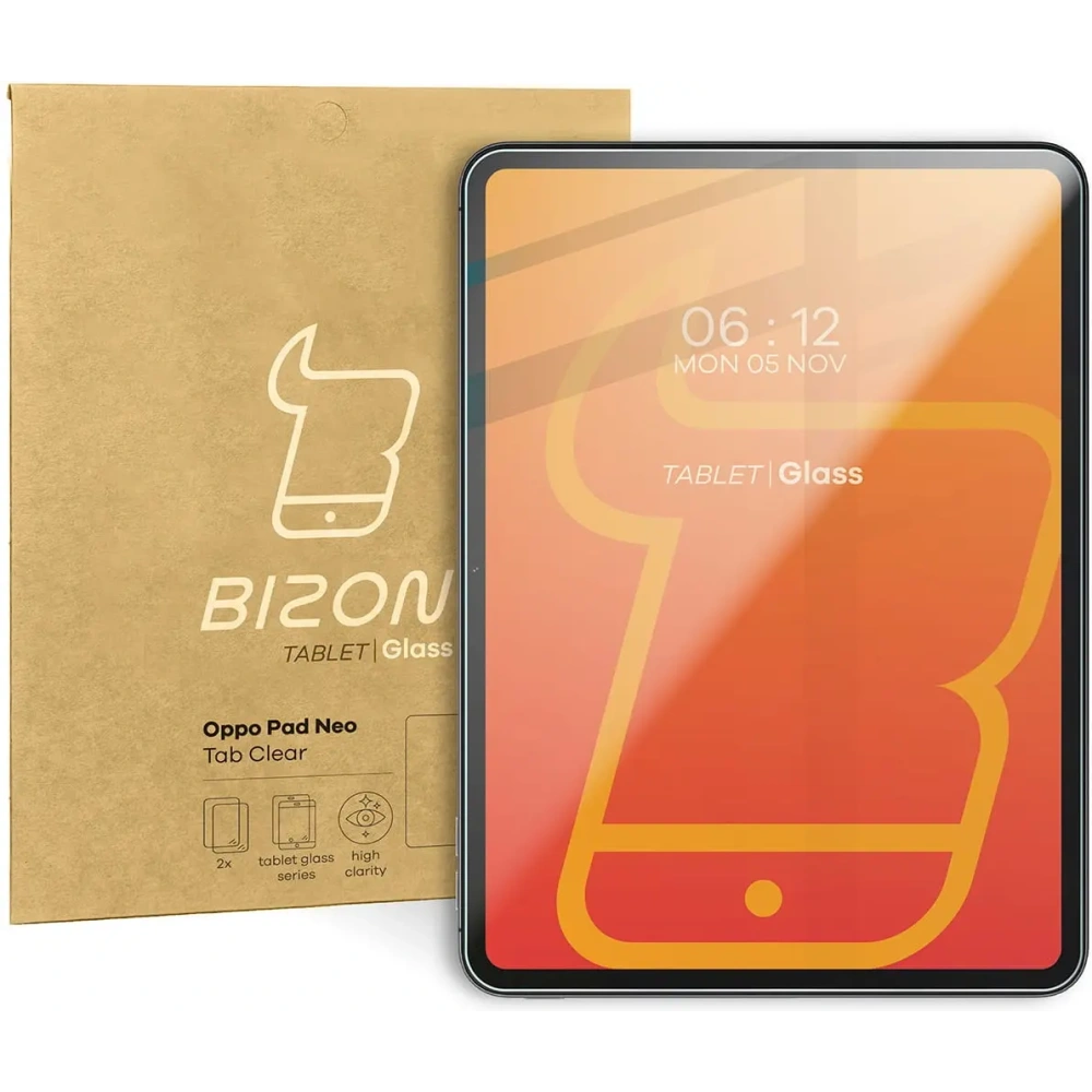 Wholesale Bizon Glass Tab Clear Oppo Pad Neo [2 PACK] - BIZ4557 - {ean13} - Hurt