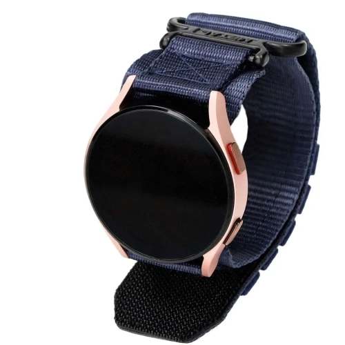 Sportowy pasek do zegarka Bizon Strap Watch Adventure do Samsung Galaxy Watch 20mm granatowy