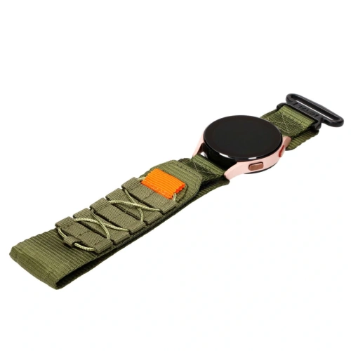 Sportowy pasek do zegarka Bizon Strap Watch Adventure do Samsung Galaxy Watch 20mm khaki