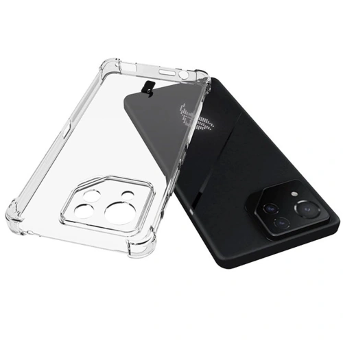 Etui + 2x folia Bizon Case Clear Pack do Asus ROG Phone 8 Pro przezroczyste
