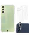 Bizon Case Clear Pack case + 2x screen glass + lens glass Samsung Galaxy A15 4G/5G clear