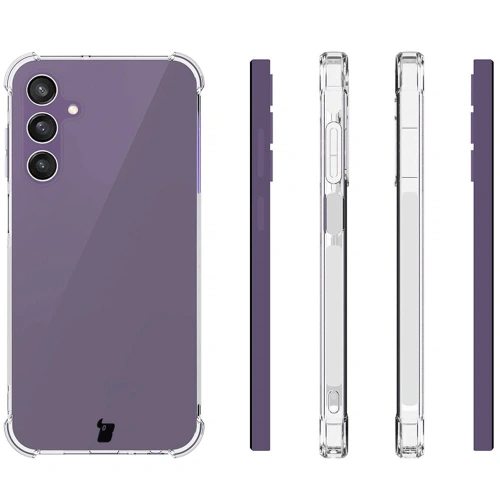 Etui + 2x szkło na ekran + obiektyw Bizon Case Clear Pack do Samsung Galaxy A25 5G przezroczyste