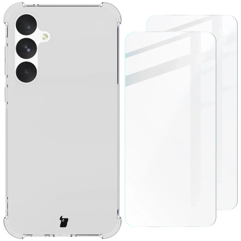 Hurtownia GSM - Etui + 2x szkło na ekran Bizon Case Clear Pack do Samsung Galaxy A55 5G przezroczyste - BIZ5138 - {ean13} - Hurt