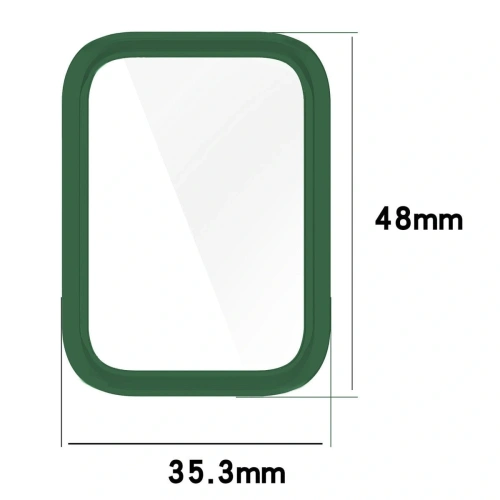 Etui z osłoną ekranu Bizon Case Watch Felipe do Xiaomi Smart Band 8 Pro zielone