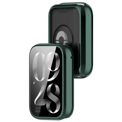 Etui z osłoną ekranu Bizon Case Watch Felipe do Xiaomi Smart Band 8 Pro zielone