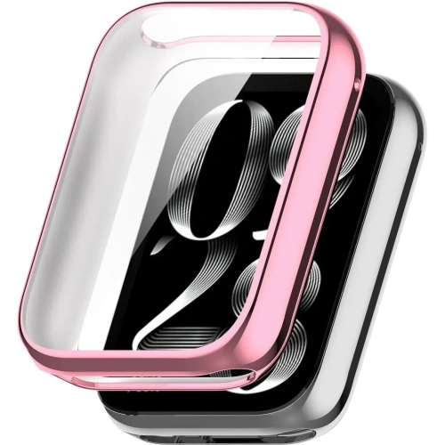 Etui z osłoną ekranu Bizon Case Watch Felipe do Xiaomi Smart Band 8 Pro różowe