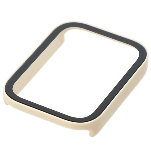 Etui Bizon Case+Glass Watch do Xiaomi Smart Band 8 Pro beżowe