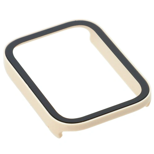 Etui Bizon Case+Glass Watch do Xiaomi Smart Band 8 Pro beżowe