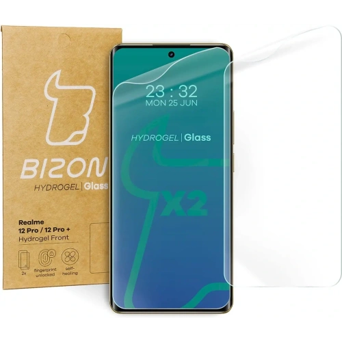 Folia hydrożelowa na ekran Bizon Glass Hydrogel Front do Realme 12 Pro / 12 Pro+ [2 PACK]