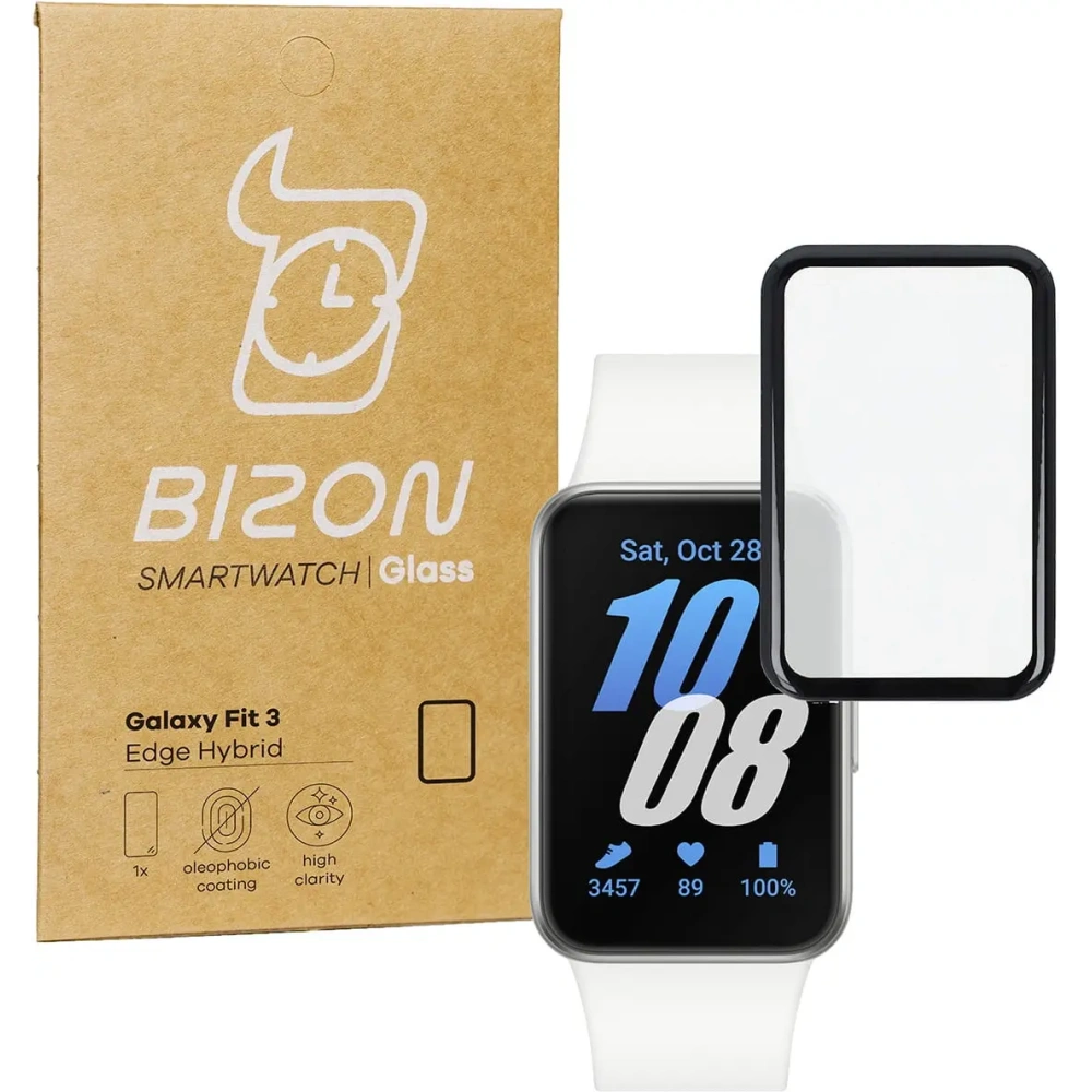 Hurtownia GSM - Bizon Glass Watch Edge Hybrid Samsung Galaxy Fit 3 fekete - BIZ4587 - {ean13} - Hurt