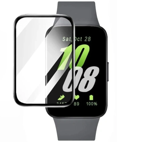 Szkło hybrydowe Bizon Glass Watch Edge Hybrid do Samsung Galaxy Fit 3 czarne