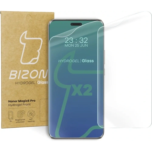 Folia hydrożelowa na ekran Bizon Glass Hydrogel Front do Honor Magic6 Pro [2 PACK]