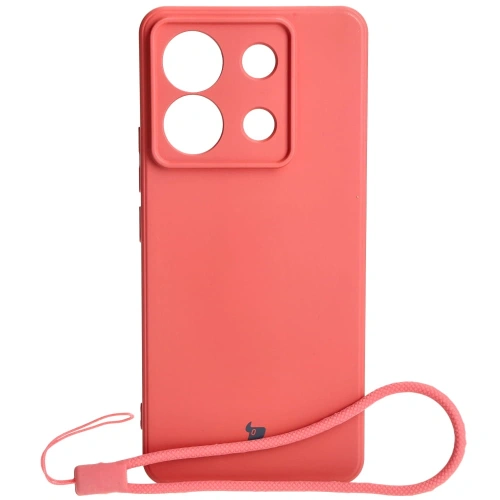 Etui Bizon Case Silicone Sq do Xiaomi Poco X6 / Xiaomi Redmi Note 13 Pro 5G brudny róż