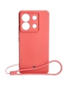 Bizon tok szilikon négyzet Xiaomi Poco X6 / Xiaomi Redmi Note 13 Pro 5G piszkos rózsaszín
