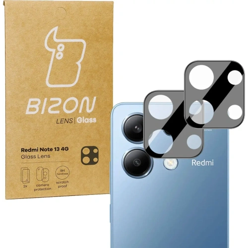 Szkło na aparat Bizon Glass Lens do Xiaomi Redmi Note 13 4G [2 PACK]
