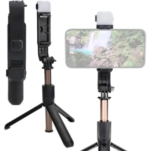 Hurtownia GSM - Selfie tyč / stativ s lampou a dálkovým ovládáním Bizon Accessories Selfie Lamp černý - BIZ4600 - {ean13} - Hurt