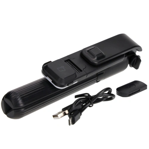 Kijek do selfie / tripod z lampą i pilotem Bizon Accessories Selfie Lamp czarny