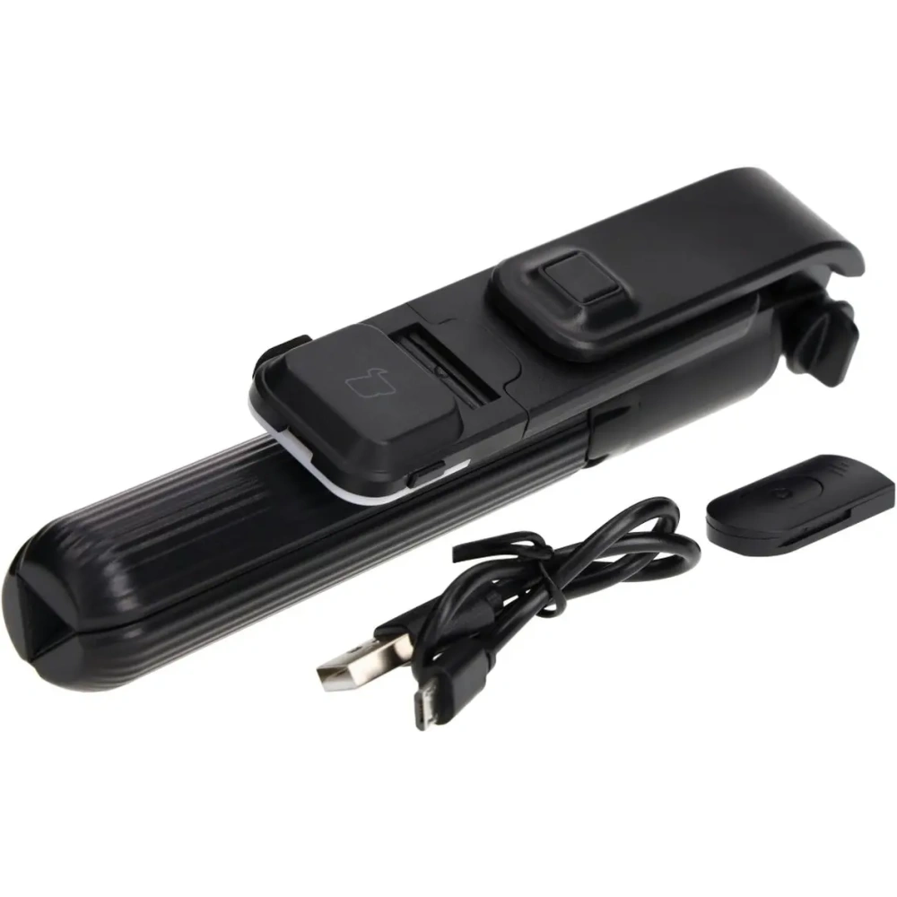Hurtownia GSM - Kijek do selfie / tripod z lampą i pilotem Bizon Accessories Selfie Lamp czarny - BIZ4600 - {ean13} - Hurt