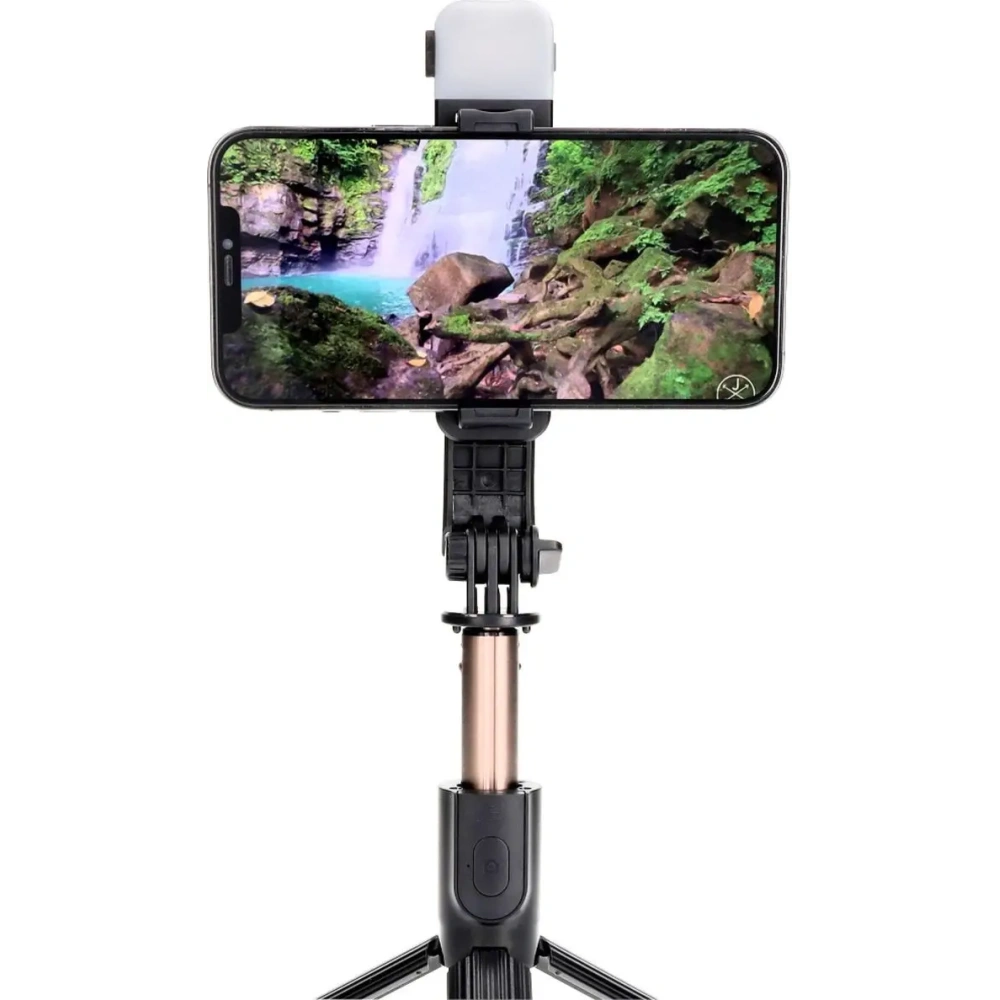 Hurtownia GSM - Kijek do selfie / tripod z lampą i pilotem Bizon Accessories Selfie Lamp czarny - BIZ4600 - {ean13} - Hurt