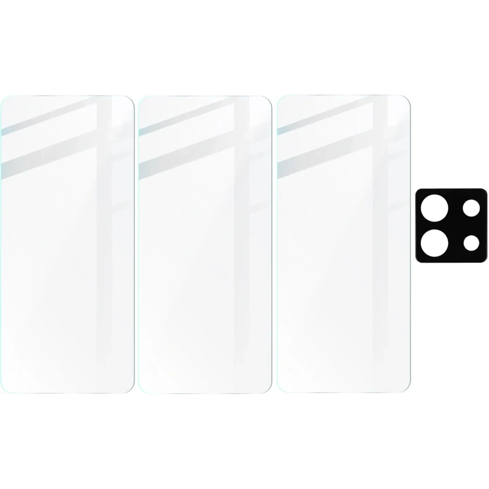 Hurtownia GSM - BIZON Clear 3x sticlă de ecran + sticlă pentru cameră Xiaomi Poco X6 / Redmi Note 13 Pro 5G - BIZ5173 - {ean13} - Hurt
