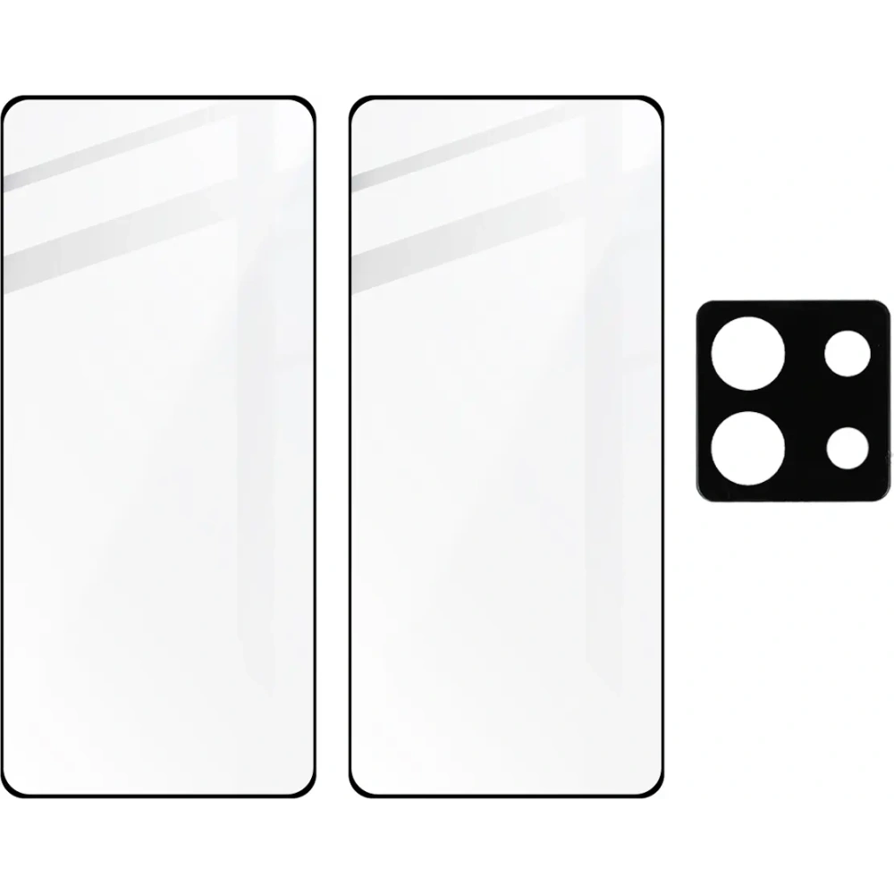 Hurtownia GSM - BIZON Edge 2x sticlă pentru ecran + sticlă pentru cameră Xiaomi Poco X6 / Redmi Note 13 Pro 5G - BIZ5174 - {ean13} - Hurt
