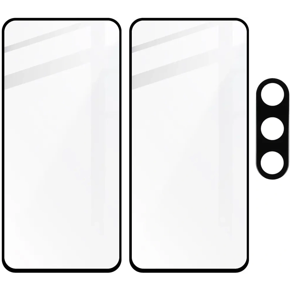 Wholesale BIZON Edge 2x screen glass + camera glass Samsung Galaxy A55 5G - BIZ4605 - {ean13} - Hurt