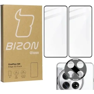 Hurtownia GSM - BIZON Edge 3D 2x képernyő üveg + kamera üveg OnePlus 12R-hez - BIZ5178 - {ean13} - Hurt