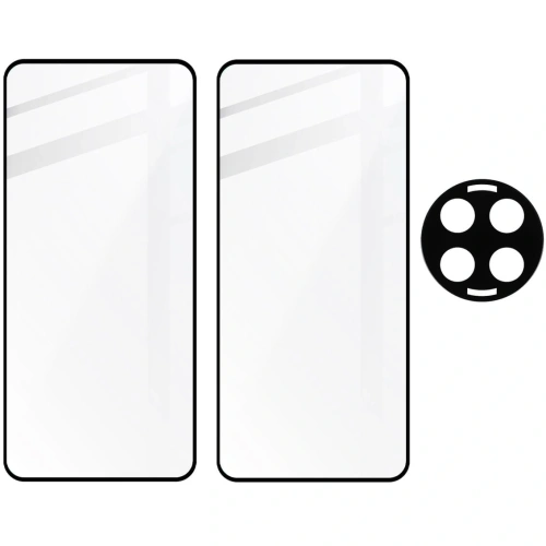 2x Szkło na ekran + szkło na aparat BIZON Edge 3D do OnePlus 12R