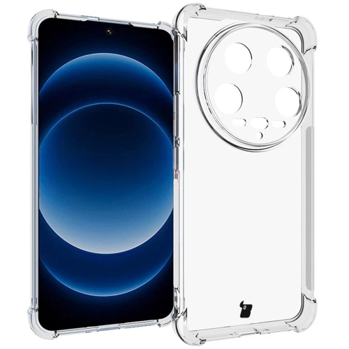 Etui + 2x folia Bizon Case Clear Pack do Xiaomi 14 Ultra przezroczyste