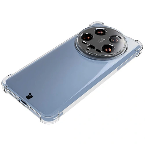 Etui + 2x folia Bizon Case Clear Pack do Xiaomi 14 Ultra przezroczyste