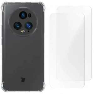 Hurtownia GSM - Bizon Case Clear Pack + 2x folie de protecție transparentă pentru Honor Magic5 Pro - BIZ5180 - {ean13} - Hurt