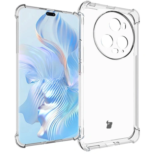 Etui + 2x folia Bizon Case Clear Pack do Honor Magic5 Pro przezroczyste