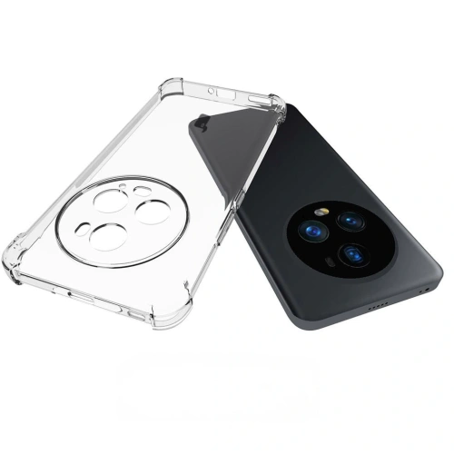 Etui + 2x folia Bizon Case Clear Pack do Honor Magic5 Pro przezroczyste