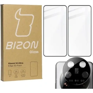 Wholesale BIZON Edge 3D 2x screen glass + camera glass Xiaomi 14 Ultra - BIZ5182 - {ean13} - Hurt