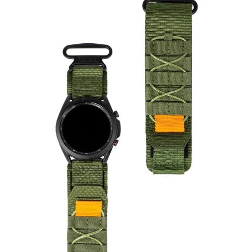 Sportowy pasek do zegarka Bizon Strap Watch Adventure do Samsung Galaxy Watch 22mm khaki