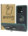 Bizon Case Hybrid Ring Xiaomi Redmi Note 13 5G smoky with a dark green frame