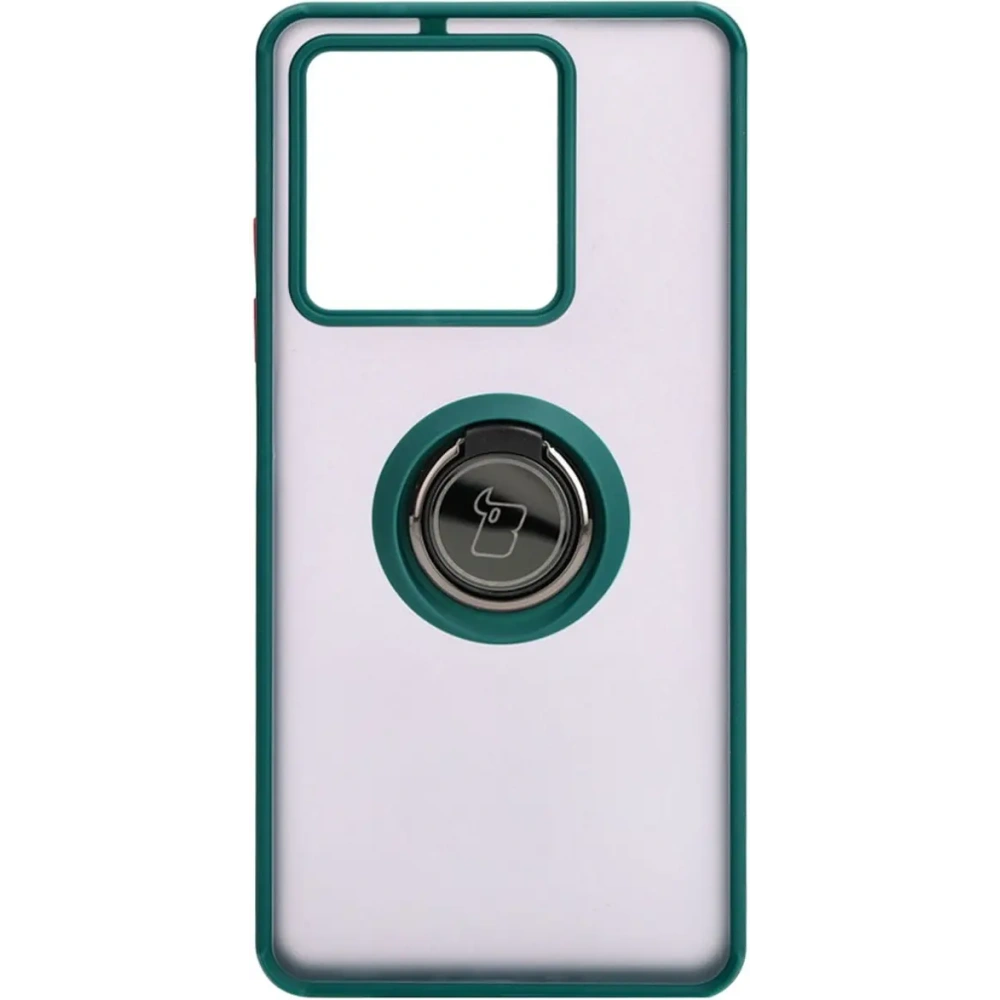 Hurtownia GSM - Bizon Case Hybrid Ring Xiaomi Redmi Note 13 5G smoky cu un cadru verde închis - BIZ4618 - {ean13} - Hurt