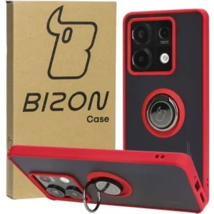 Wholesale Bizon Case Hybrid Ring Xiaomi Redmi Note 13 5G smoky with a red frame - BIZ4619 - {ean13} - Hurt