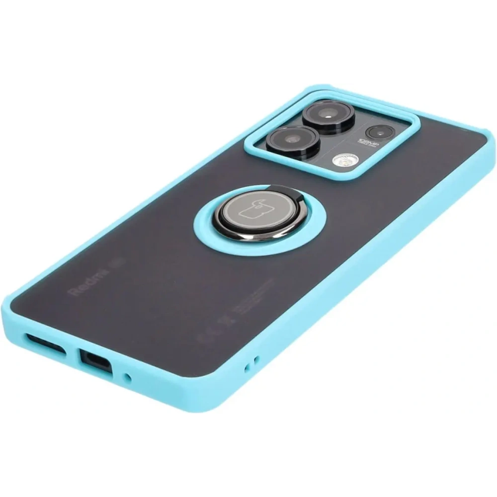 Hurtownia GSM - Bizon Case Hybrid Ring Xiaomi Redmi Note 13 5G fumurie cu un cadru bleu deschis - BIZ4620 - {ean13} - Hurt