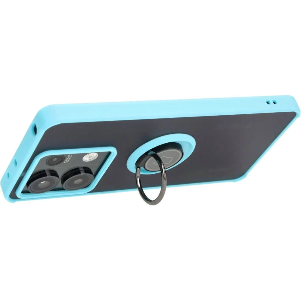 Hurtownia GSM - Bizon Case Hybrid Ring Xiaomi Redmi Note 13 5G rauchig mit einem hellblauen Rahmen - BIZ4620 - {ean13} - Hurt
