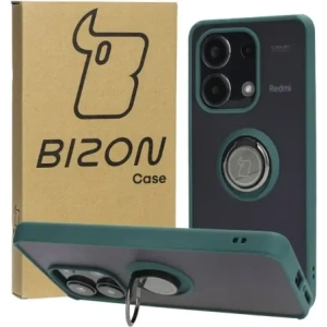 Wholesale Bizon Case Hybrid Ring Xiaomi Redmi Note 13 4G smoky with a dark green frame - BIZ5195 - {ean13} - Hurt