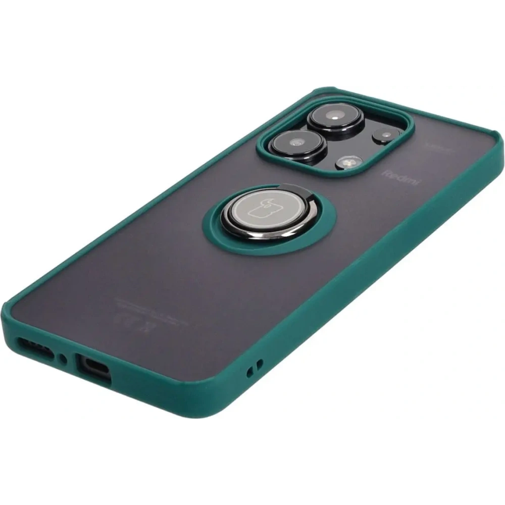 Hurtownia GSM - Bizon Case Hybrid Ring Xiaomi Redmi Note 13 4G füstös sötétzöld kerettel - BIZ5195 - {ean13} - Hurt