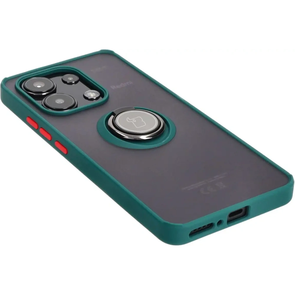 Hurtownia GSM - Bizon Case Hybrid Ring Xiaomi Redmi Note 13 4G füstös sötétzöld kerettel - BIZ5195 - {ean13} - Hurt