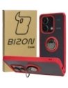 Bizon Case Hybrid Ring Xiaomi Redmi Note 13 4G rauchig mit einem roten Rahmen