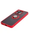 Hurtownia GSM - Bizon Case Hybrid Ring Xiaomi Redmi Note 13 4G füstös piros kerettel - BIZ5196 - {ean13} - Hurt