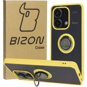 Wholesale Bizon Case Hybrid Ring Xiaomi Redmi Note 13 4G smoky with a yellow frame - BIZ4628 - {ean13} - Hurt