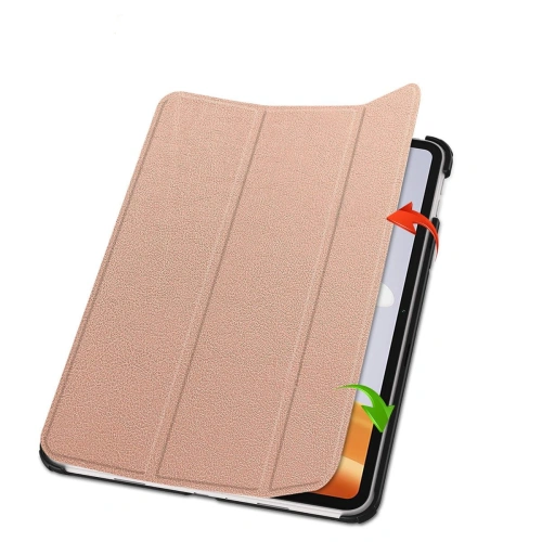 Etui Bizon Case Tab Croc do Oppo Pad Neo różowozłote