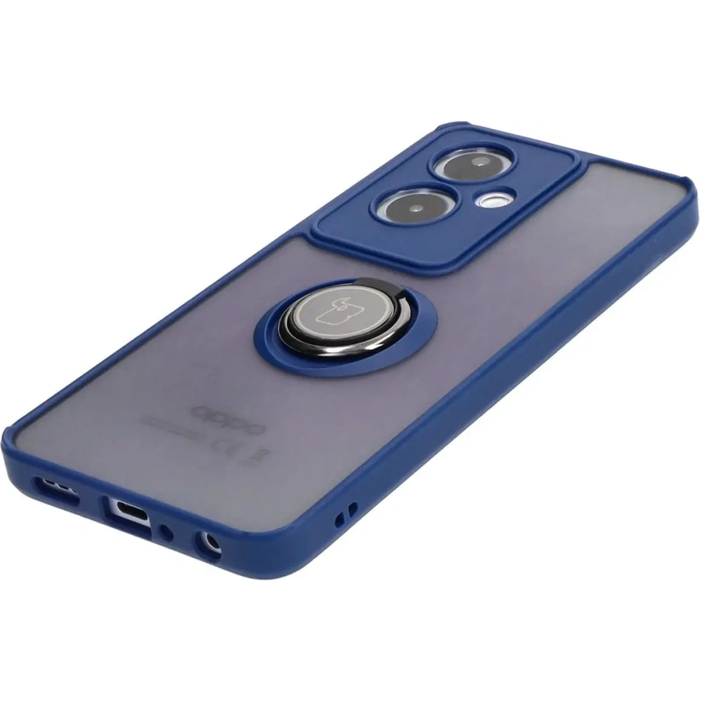 Hurtownia GSM - Bizon Case Hybrid Ring Oppo A79 5G fumuriu cu un cadru bleu marin - BIZ4638 - {ean13} - Hurt