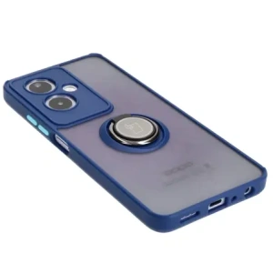 Hurtownia GSM - Bizon Case Hybrid Gyűrű Oppo A79 5G füstös színben, tengerészkék kerettel - BIZ4638 - {ean13} - Hurt