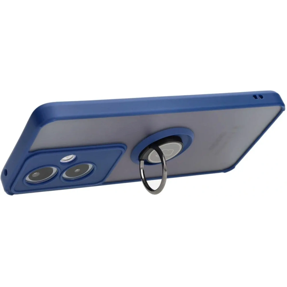 Hurtownia GSM - Bizon Case Hybrid Ring Oppo A79 5G fumuriu cu un cadru bleu marin - BIZ4638 - {ean13} - Hurt